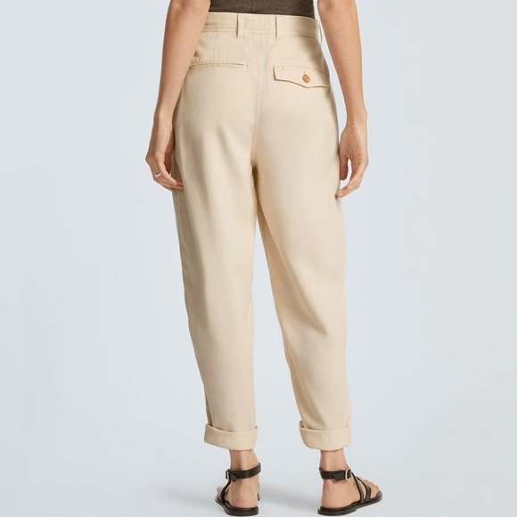 EVERLANE The Tencel Relaxed Chino Pant High Rise Beige Size 6 NEW - Picture 2 of 11